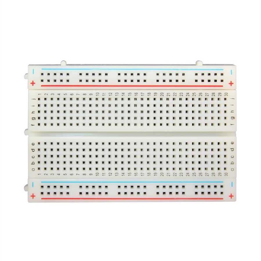 Breadboard Medium Size Solderless White Prototype Test Circuit Board Plug-in 400 Tie Points Pin For Arduino Project Board DIY. 