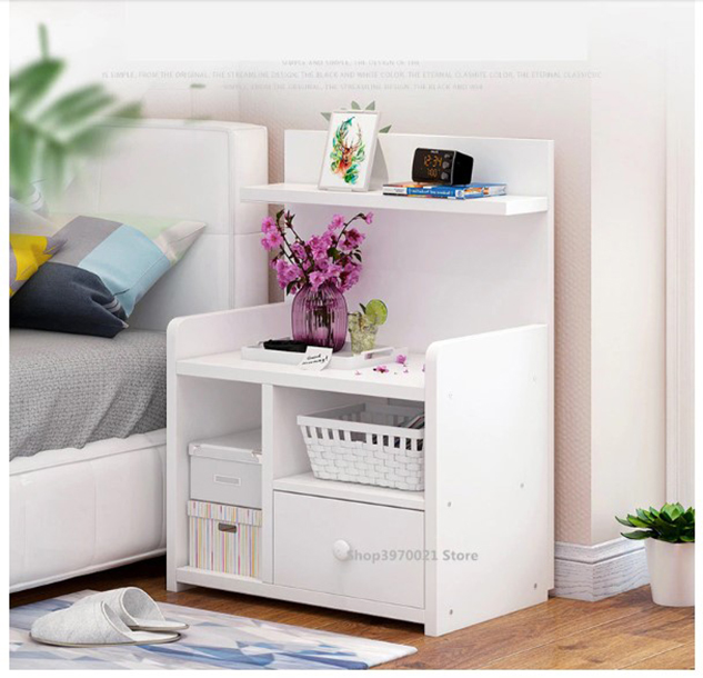 Furnisha Bedside Table With Storage Salve &  locker Drawers - Side Table. 