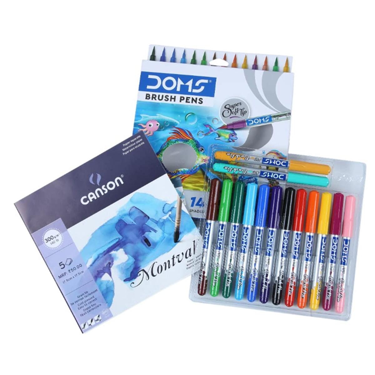 Doms Brush Pen Set of 14 colour 1 set