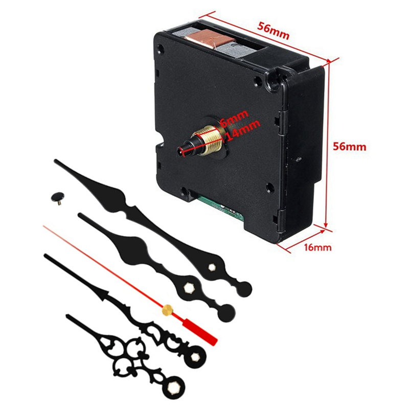 2X Radio Controlled Silent DIY Clock Movement Mechanism Kit Germany DCF Signal Mode with 4 Sets Hands Repair Replacement. 