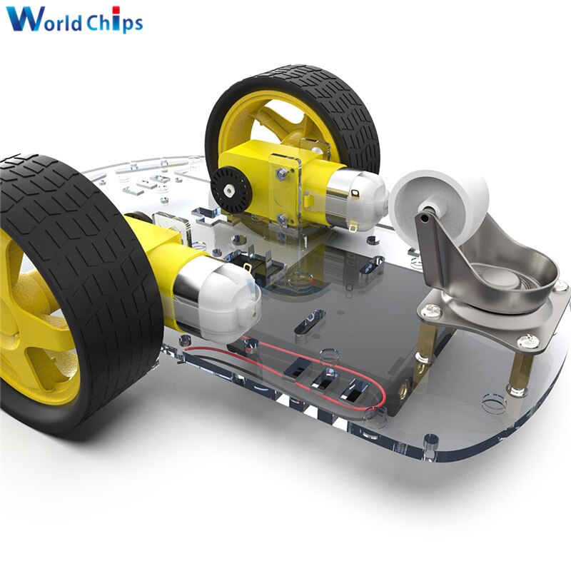 【happy one】diymore diy kit 2WD Robot Smart Car Chassis with Encoder for Arduino 51 DIY Education Robot Smart Car Kit. 
