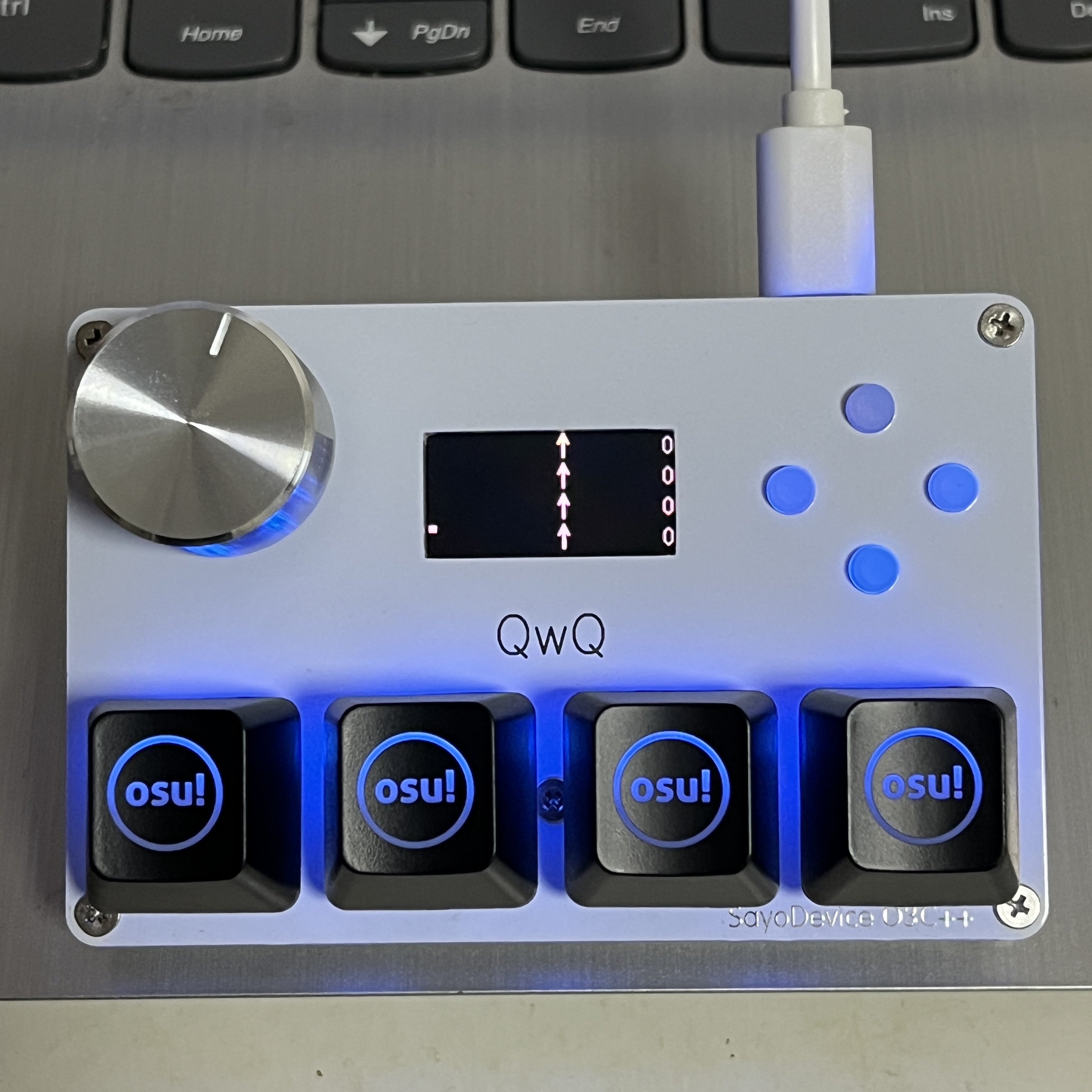 4+4 O3C+++ SayoDevice OSU O3C Rapid Trigger Hall Switches Magnetic Pink Switches Keyboard With Knob Screen Copy Paste Shotcut Vnce Lncei. 