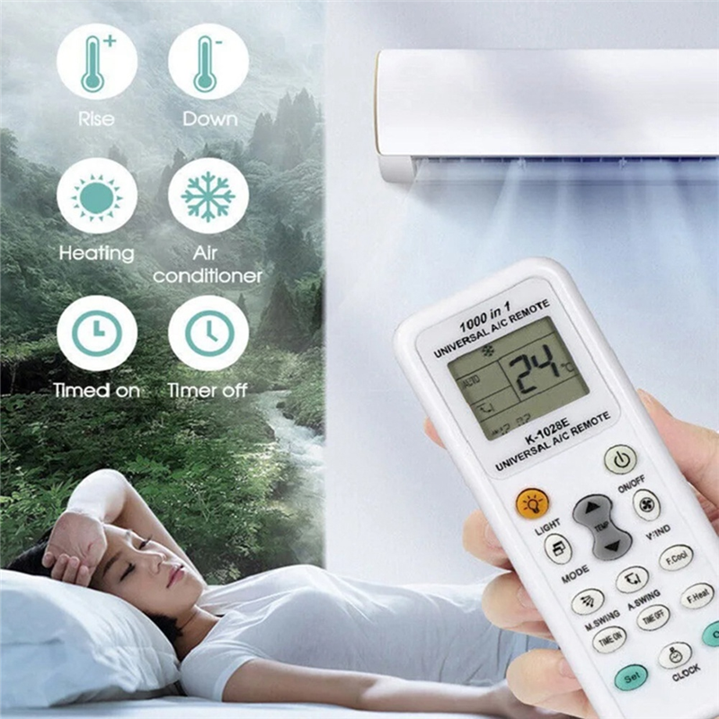 K1028E 1000 in 1 Universal Remote Control LCD Controller for Air Conditioner Low Power Consumption Remote Controller. 