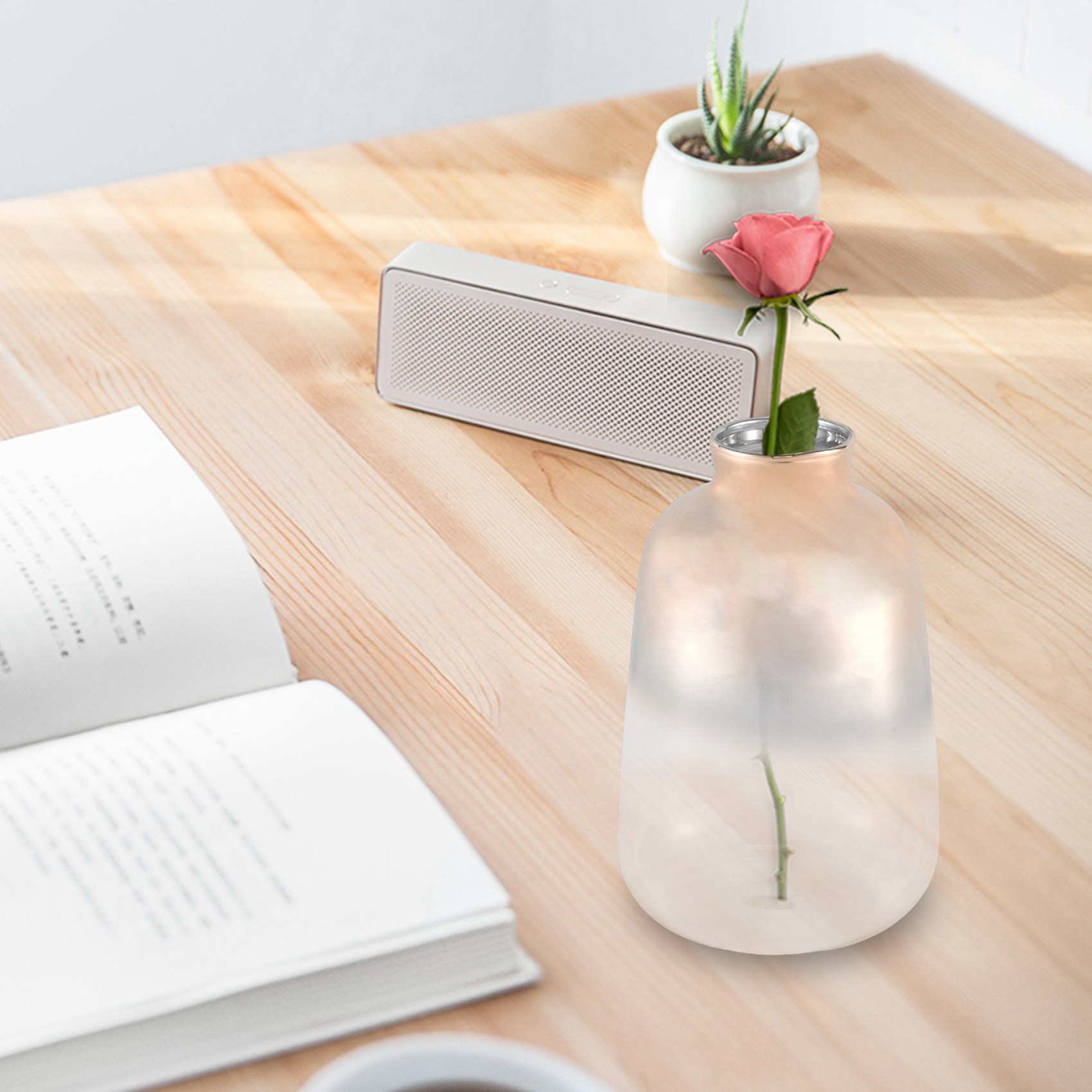 Nordic Silver Glass Vase Electroplated Flower Vases 9x14cm 独特な店