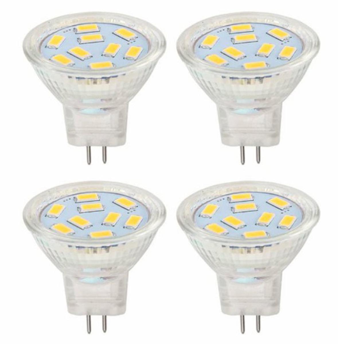 4Pcs Mr11 Led Bulb Warm White Spotlight Replace Halogen Light Low Consumption