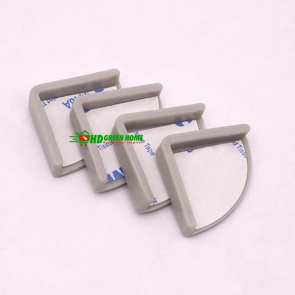4 pcs x PVC Table Corner Protector Self Adhesive Baby Anti-collision Desk Corner Guards Edge Protectors. 