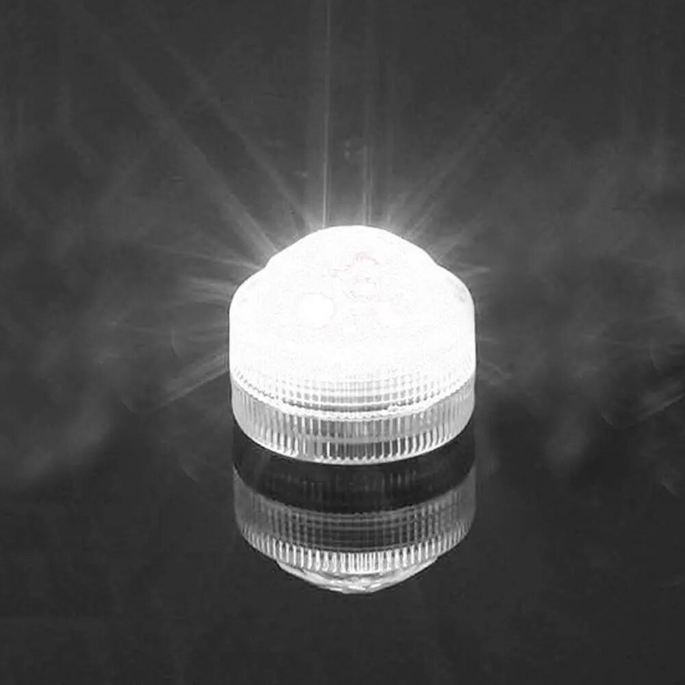 Mini Submersible LED Lights Tea Lights Small Underwater Light Battery Powered Flameless LED Accent Light for Event Vase Fishtank. 