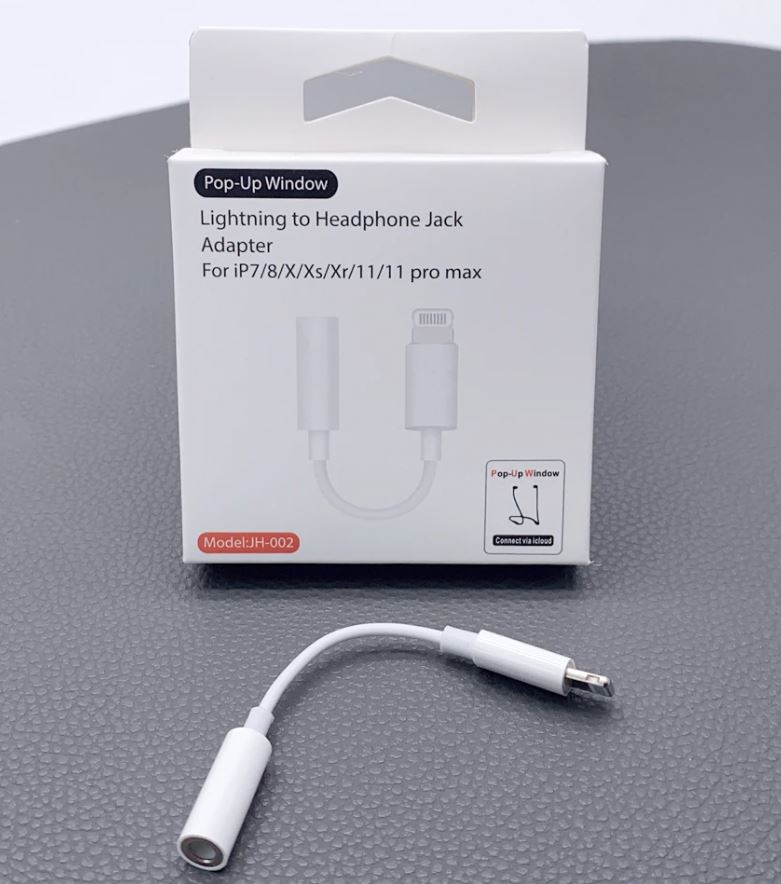 lighting to headphone jack/converter adapter JH-002 - {POP UP / BLUETOOTH}. 