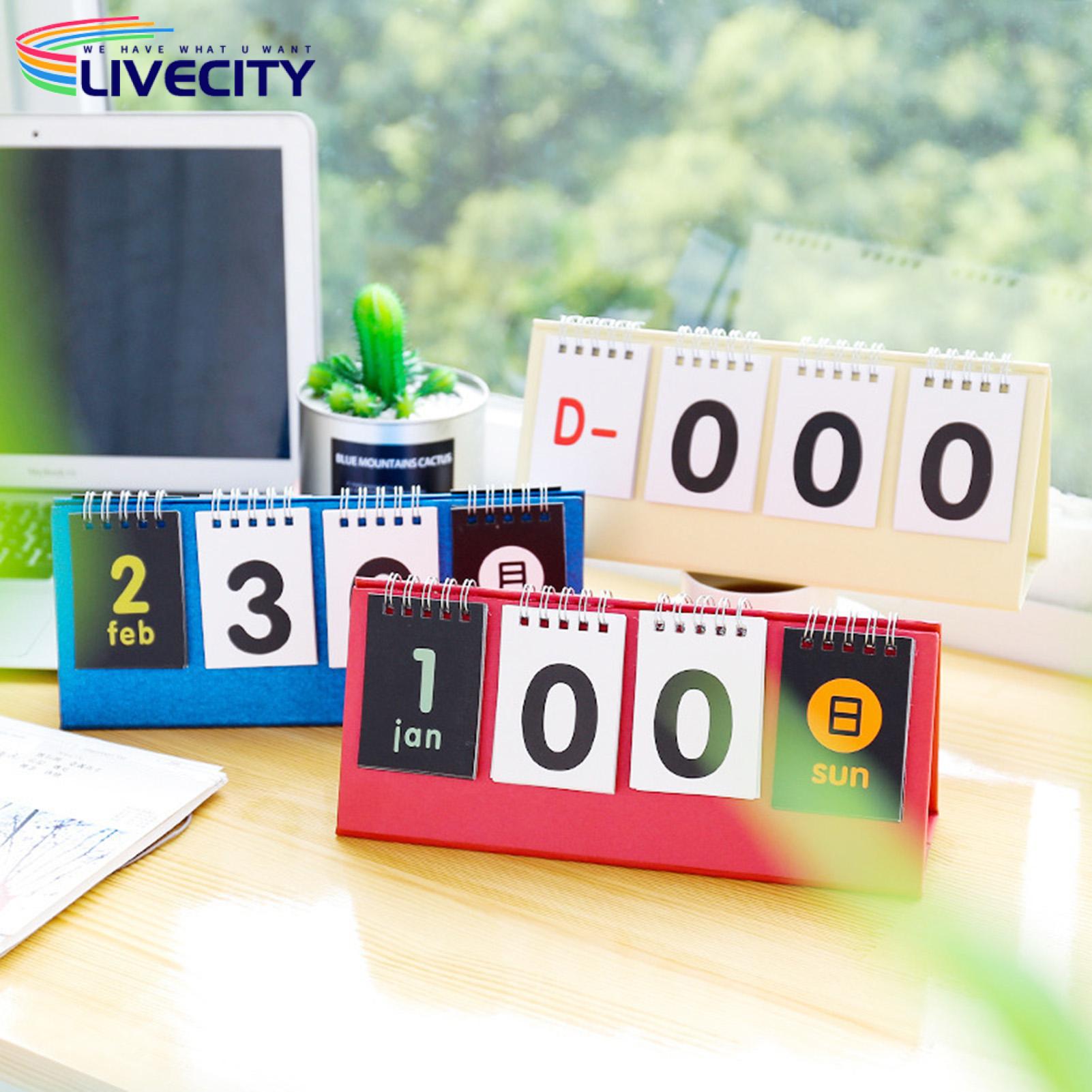Mini Countdown Calendar Clear Printing Students Planner Design Countdown Calendar Table Ornament. 