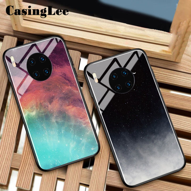 For Honor 50 Lite case Protector Phone Cases Starry Sky Couple Phone Back cover for Honor50 Lite Mirror Glass For girls and Boys
