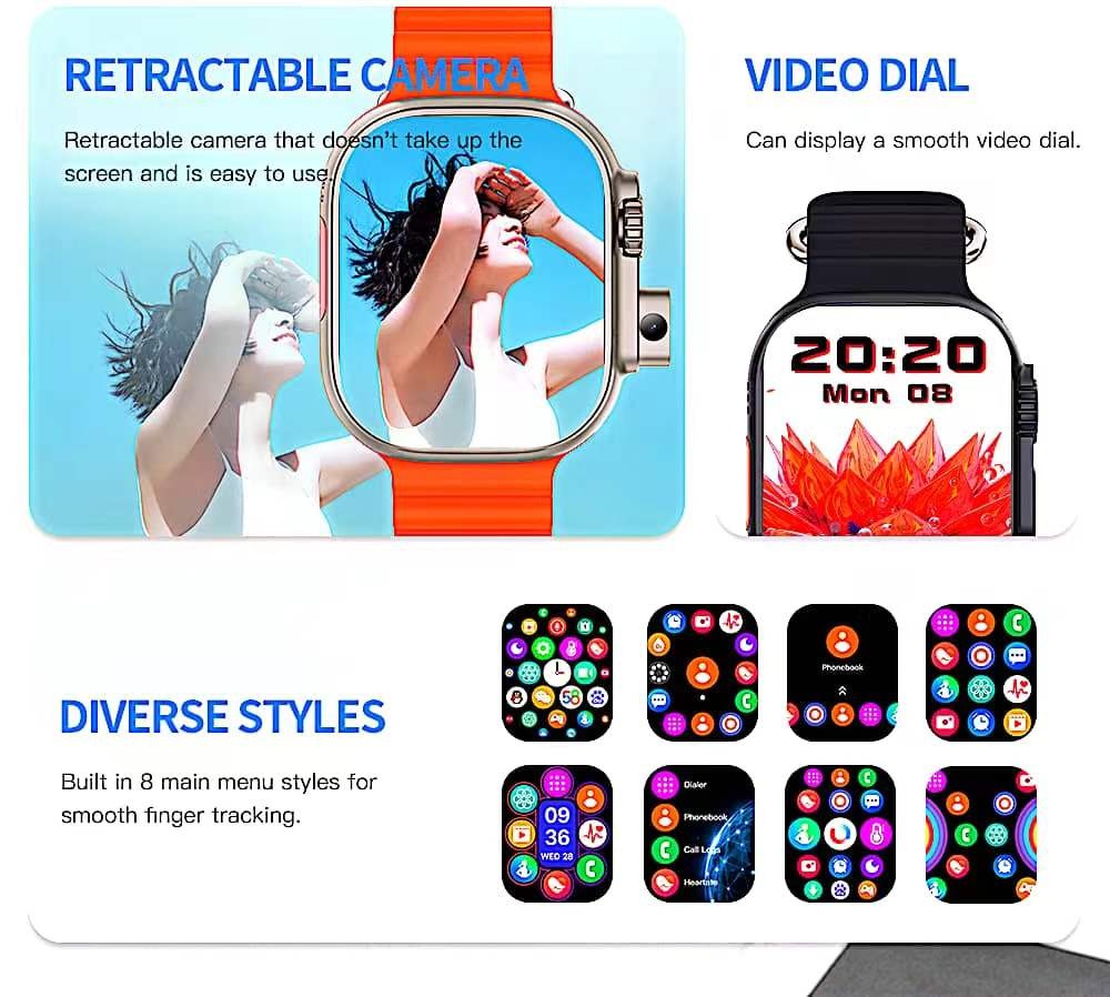 BW9 4G SIM Card Smartwatch Video Calling, Camera, Google, Opera mini, Facebook and Others BW9-4G. 