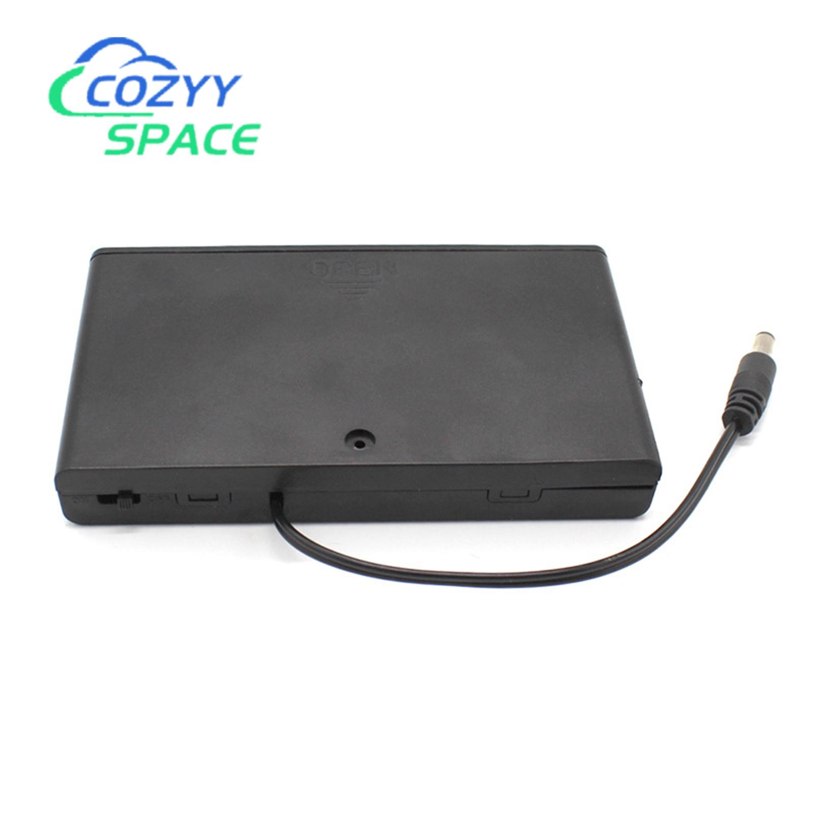 Battery Case with Secure Cover 12v Aa Battery Holder Case Box with Switch Cover for Home Outdoor Use Durable Convenient Battery Case with Built-in Switch. 