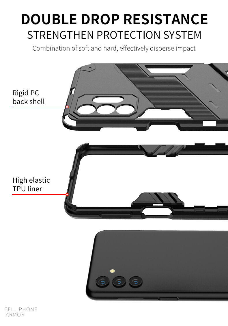 For Samsung Galaxy A33 5G Case Camera Protection Back Cover Bumper with Kickstand Phone Stand Hardcase. 
