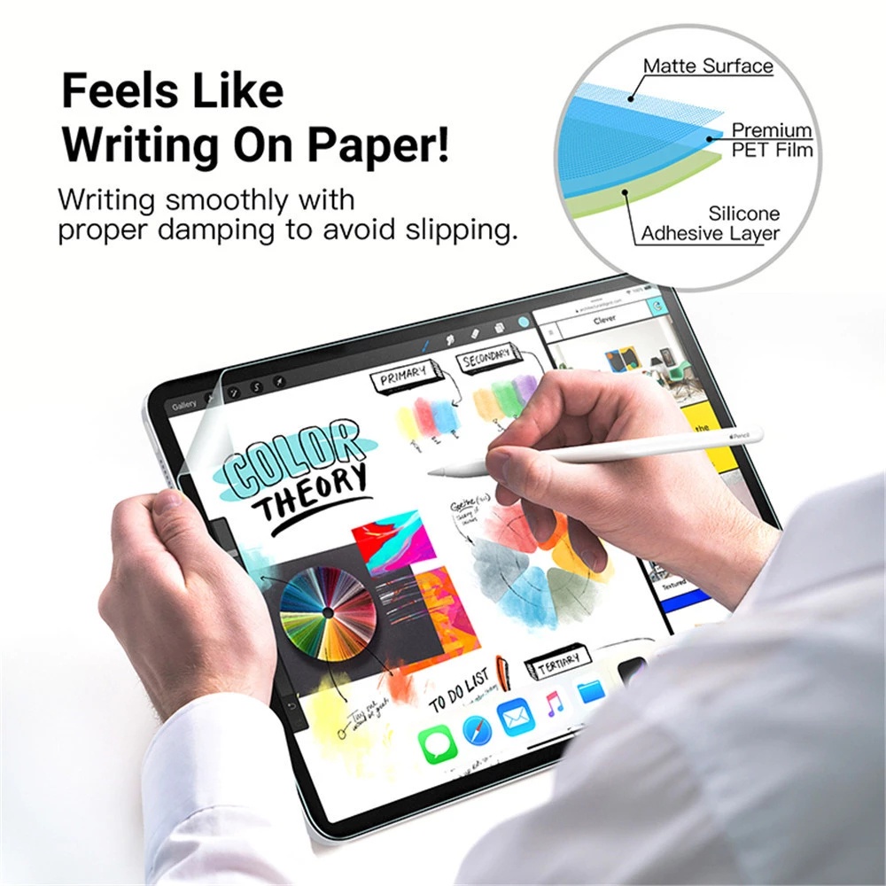 1Pc Soft Screen Protector Anti-Fingerprint HD Anti-Glare Not Glass Writing Painting Tablet Screen Film Frosted Anti-scratch Paper Feel Film for Samsung Galaxy Tab S4 S6 S7 A A7 A8. 