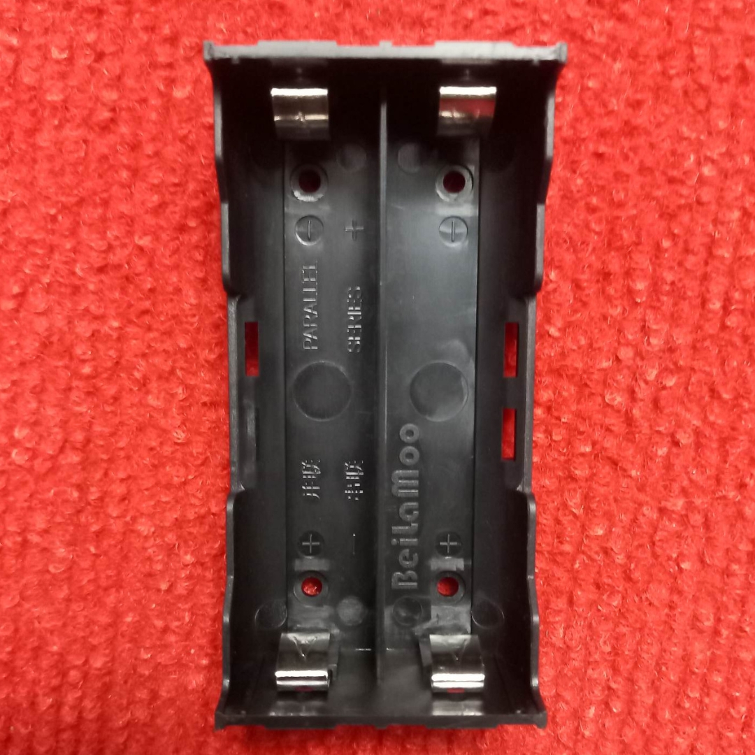 2 Tank 18650 Pc4 P.C.B Mounting Type Rechargeable Battery Holder Two Cell Plastic Storage Box Case With Leads 18650 Model Batteries Fit Series-Parallel Connections - Multi Plug. 