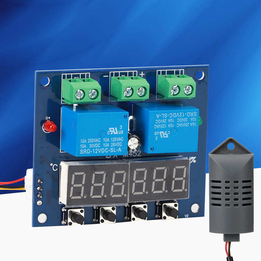 XHM - 452, Incubator Temperature and Humidity Control, Thermometer Hygrometer Controller Module DC 12V LED Digital Display. 