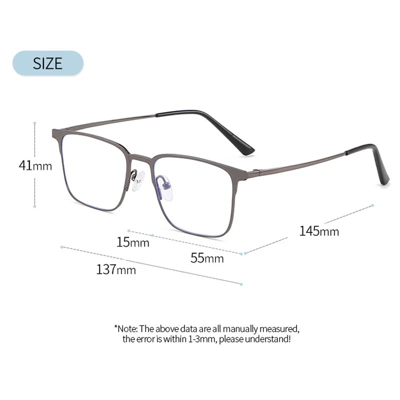 Multi-Use 3 In 1 Glasses Set Metal Blue Light Blocking Glasses with 2Pcs Magnetic Clips On Polarized/Night Vision Sunglasses New. 