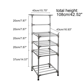 3 4 Tiers Stainless Steel Kitchen Kitchen Rack Sheelf Pot Storage Holder Free Standing Toilet Bathroom Storage Rack Shelf 4 Tiers Buy Online At Best Prices In Bangladesh Daraz Com Bd