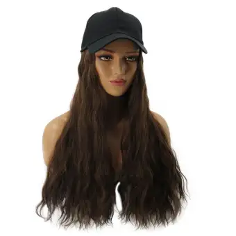 Women Wig Long Curls Cap Long Hair Baseball Cap Ball Caps Casual