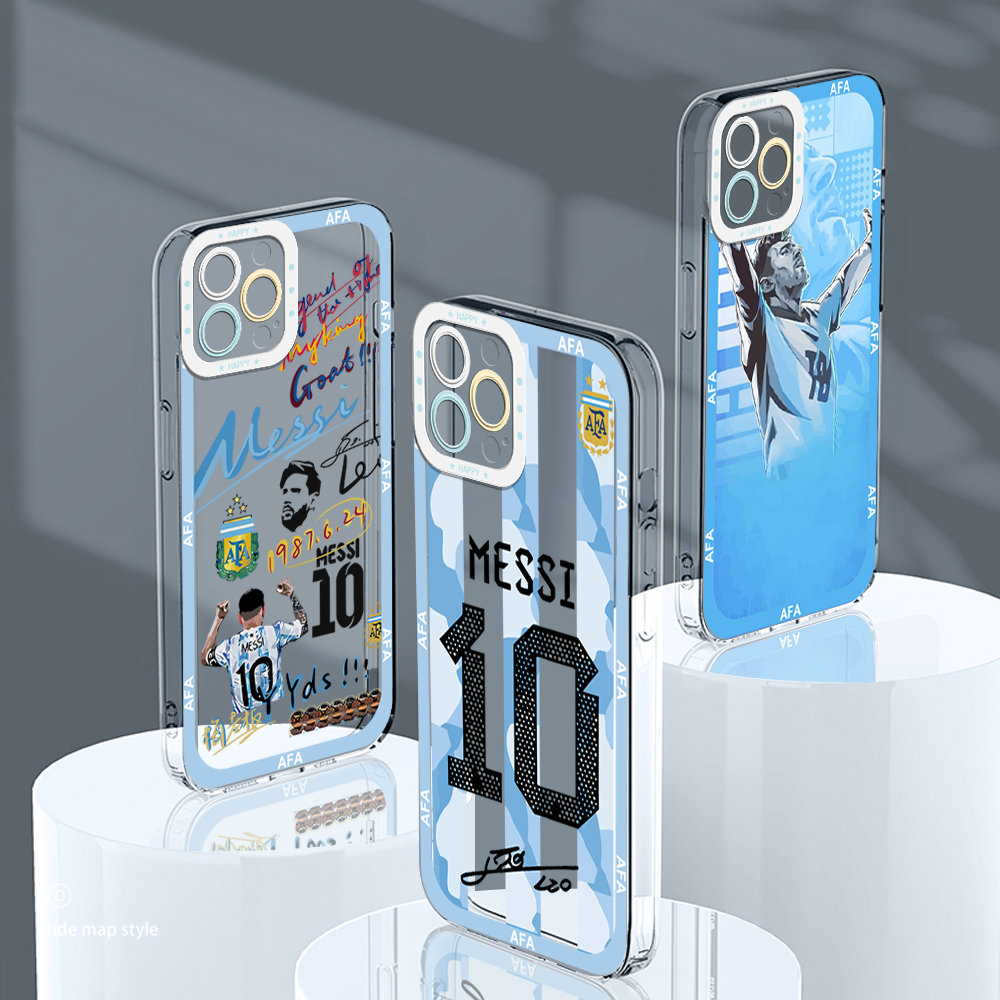 Jizetin for Redmi Note 10 Pro / Note 10 Pro Max Back Cover Crystal Transparent Football Star For Boys Soft Full Camera Cover Protection Phone Cases. 