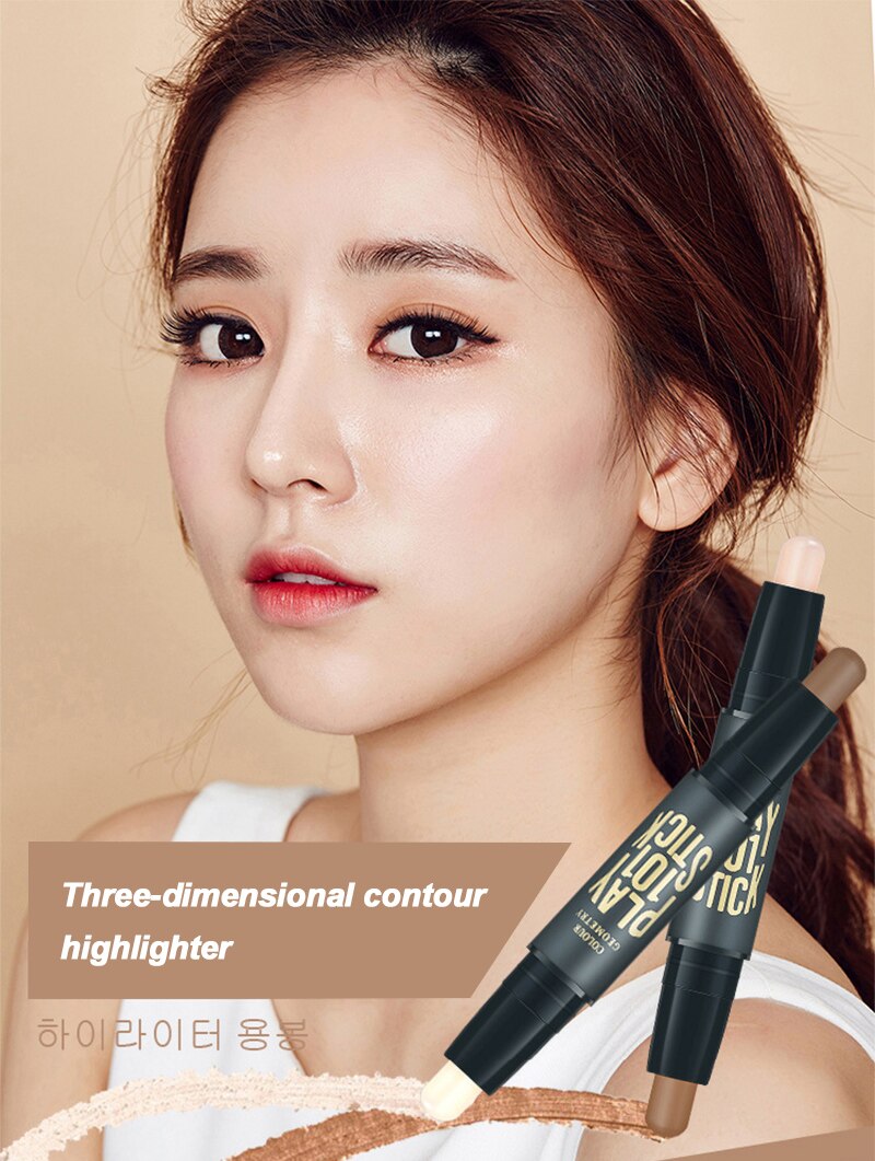 Concealer Pen Face Make Up Liquid Waterproof Contouring Foundation Contour Makeup Concealer Stick Shadow Repair Pen Dual-use. 