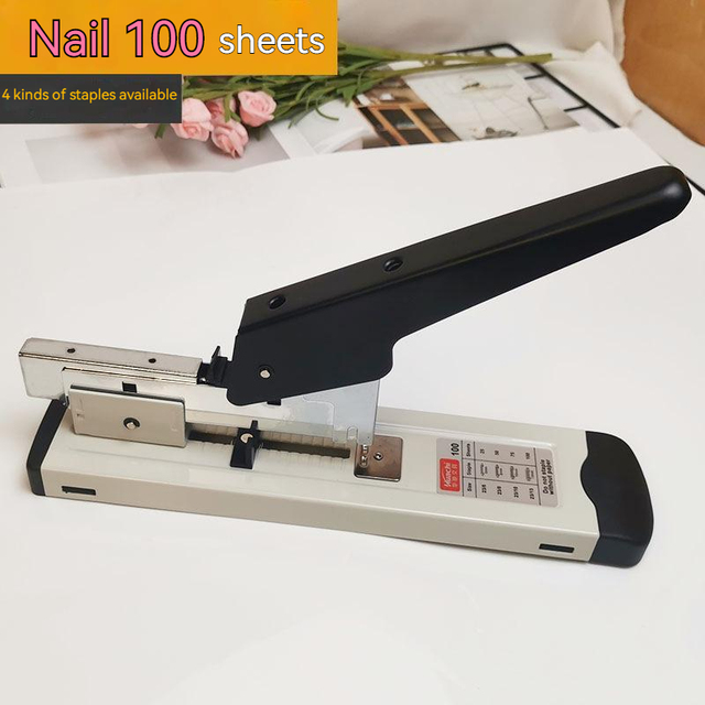 Large Capacity Paper Binding Stapler Heavy Duty Stapler Office Bookbinding Stapling Staples Hand Operated Stapler 100/240 Sheets minghao