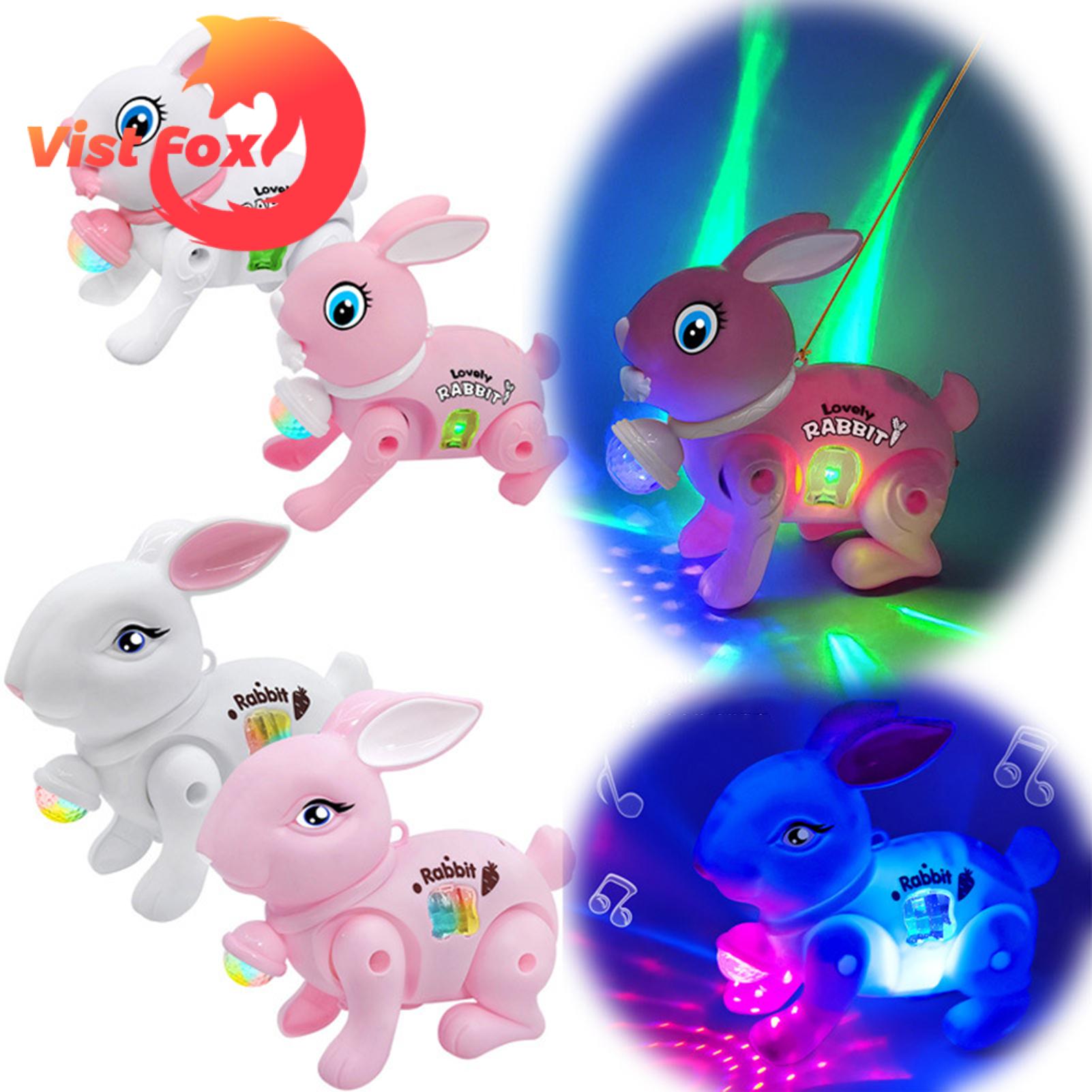 Vist Fox Bunny Toy Luminescent Cartoon Electronic Walking Rabbit Toy. 
