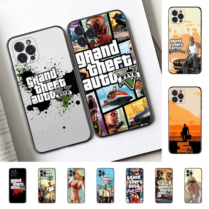 Rockstar Gta 5 Grand Phone Case Soft for iphone 14 13 12 11 Pro Mini XS MAX 8 7 6 Plus X XS XR Cover