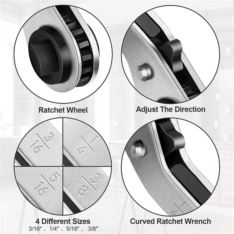 Hvac Service Wrench with Hex Bit Adapter. 