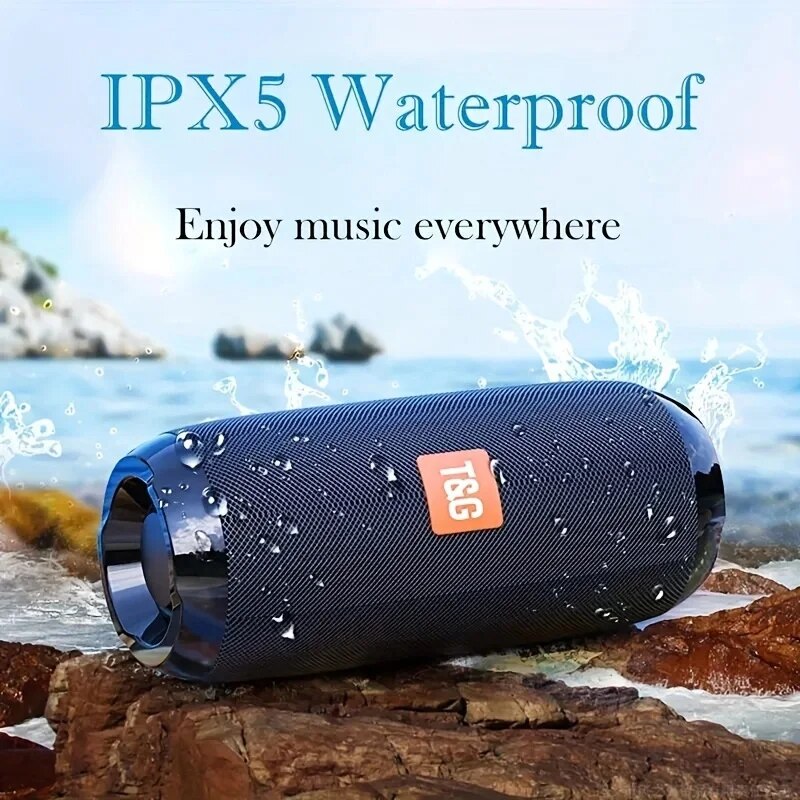 TG117 Portable Bluetooth Speaker Outdoor Wireless Woofer Free Call /FM/TF Card/USB Flash Drive Connect Mobile Phone/Tablet/TV. 