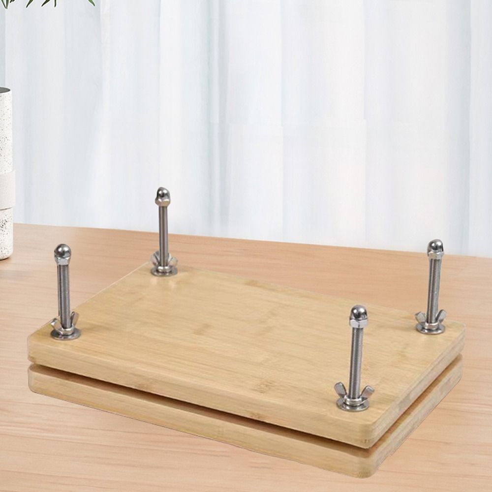 Durable Wooden Bamboo Book Press 2/3 Layer Handmade Paper Book Binding Kits Portable Sturdy Book Press Binding Machine Book Binding Tool. 