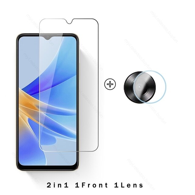【2023 NEW】for oppo a17k 4G glass 2in1 camera protective glass opo orro a17 a17k a 17k 17 k 4G CPH2471 6.56. 