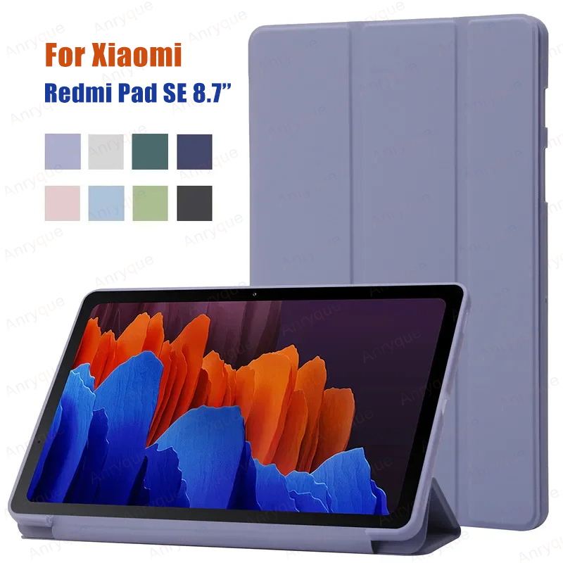 For Xiaomi Redmi Pad SE 8.7 Inch Case Trifold PU Leaher Soft Back Stand Tablet Coque Cover For Redmi Pad SE 8 7 4g Case Funda