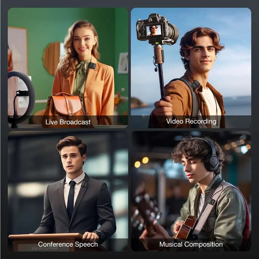 BlitzWolf BW-SX31 3in1 Wireless Lavalier Microphone Type-C 3.5mm Jack Mic DSP Intelligent Nosie Reduction Low Latency Microphone. 