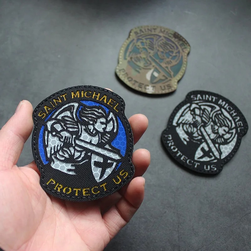 Michael St. Michael Morale Badge Archangel Reflective Hook and Loop Patch Saint Michael Protect Us Tactical Backpack Stickers. 