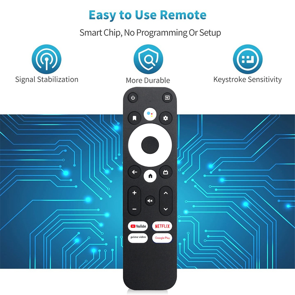 Replace Voice Remote Control for MECOOL/ONN KM2 Plus Android TV Box for MECOOL KM2,KM2 Plus,KM7 Plus,KD3, KD5. 