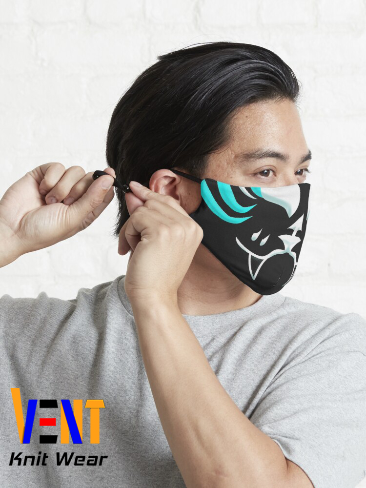 Dark Kitsune Face Cyan Six Layers Protective FaceMask For Men And Women  Six Layer Stylish Face Mask For Men And Women. 