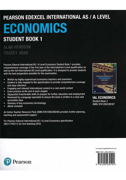 Pearson Edexcel International AS / A Level Economics Student Book 1. 