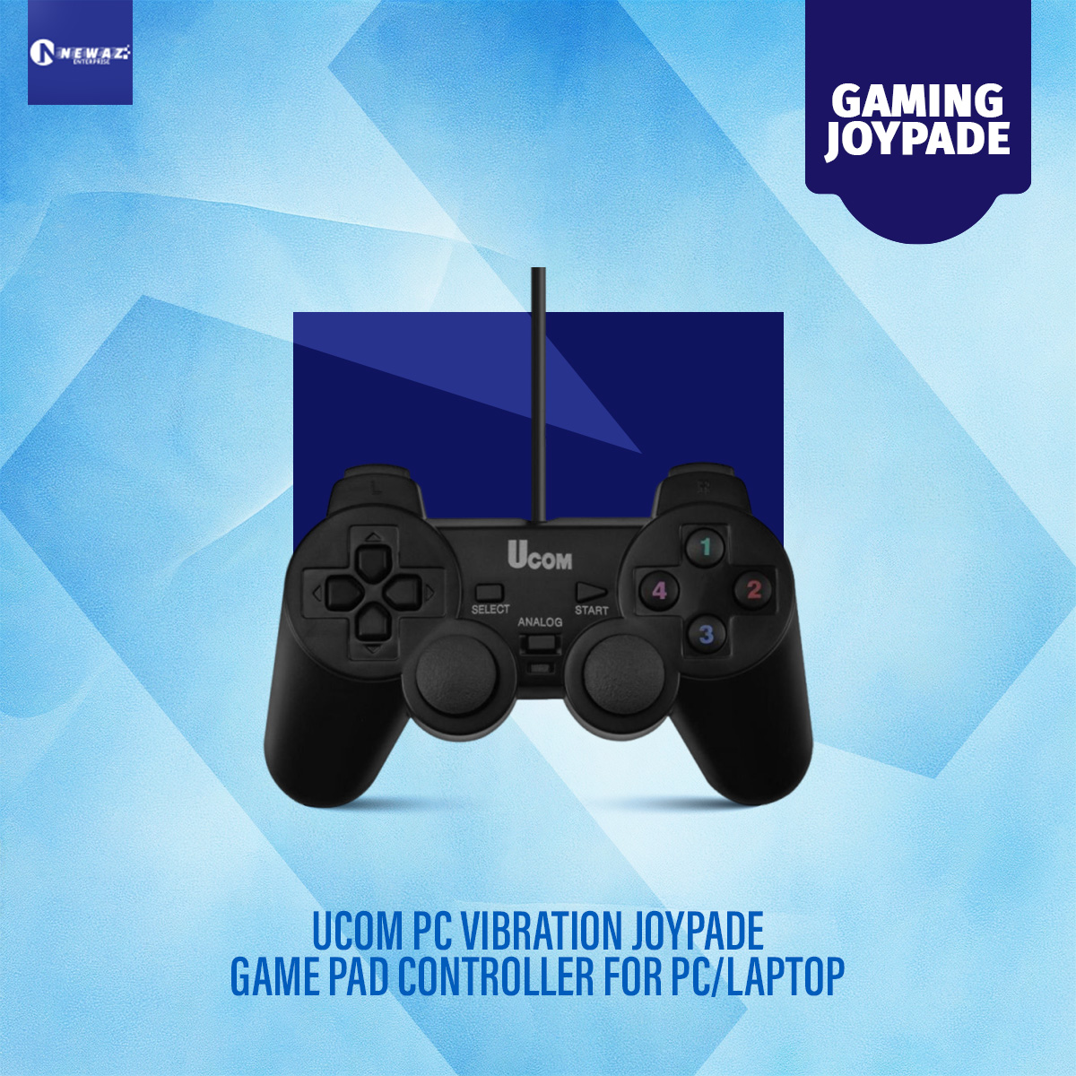 UCOM PC VIBRATION JOYPADE GAME PAD CONTROLLER FOR PC/LAPTOP (MOBILE NOT SUPPORTED)
