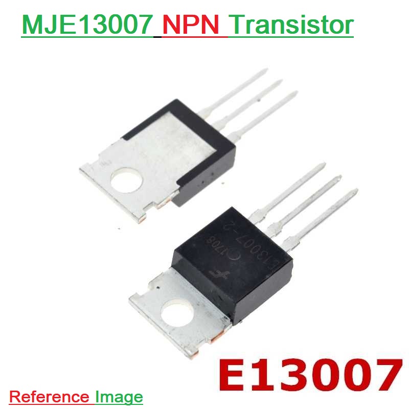 2Pcs- MJE13007 E13007 13007 NPN Transistor 400V 8A 80W Electronic Power Transistor NPN Switches Mode Voltage Triode Transistor TO-220 3Pin Leads. 
