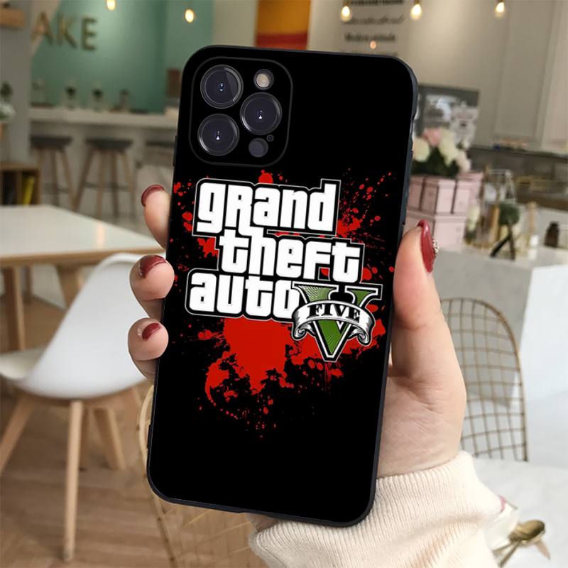 Rockstar Gta 5 Grand Phone Case Soft for iphone 14 13 12 11 Pro Mini XS MAX 8 7 6 Plus X XS XR Cover. 