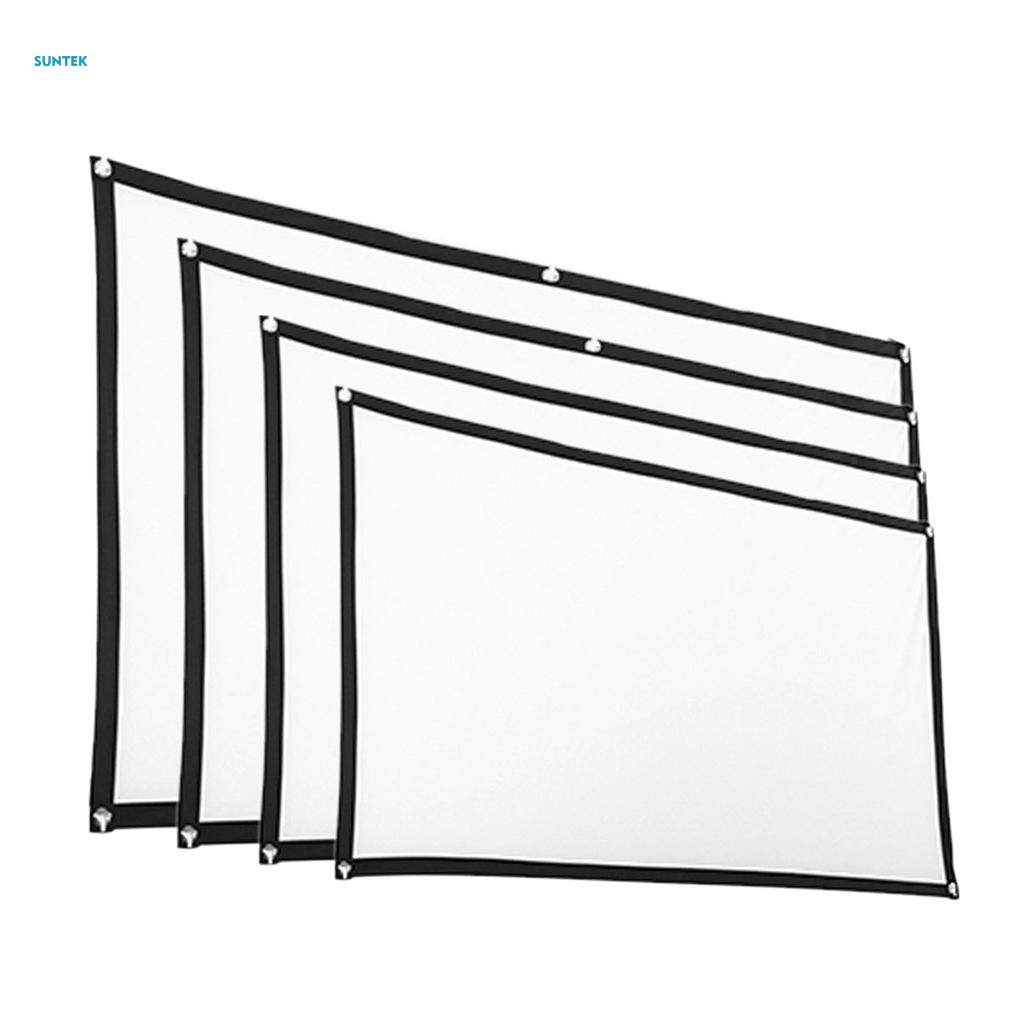 Projector Screen Collapsible With Hanging Hole Grommets 120''. 