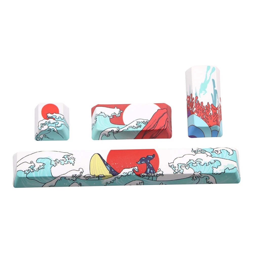 Coral sea keycap 6.25u Space bar ESC Entre keys Direction keys Sakura keycaps for Mechanical Gaming keyboar Key Cap. 