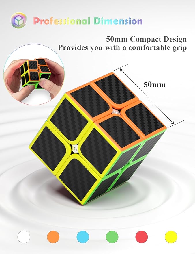 Magic Cube 2x2x2 Carbon Fiber Speed Cube 2x2 Moyu Cube 2*2 Game Puzzle Neo Cubo Magico Toys For Children. 