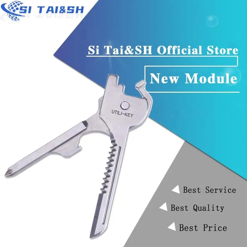 6 in 1 Useful Multifunction Knife Practical Swiss Tech Utili Key Outdoor Screwdriver Bottle Opener Keychain Camping Hiking Tools