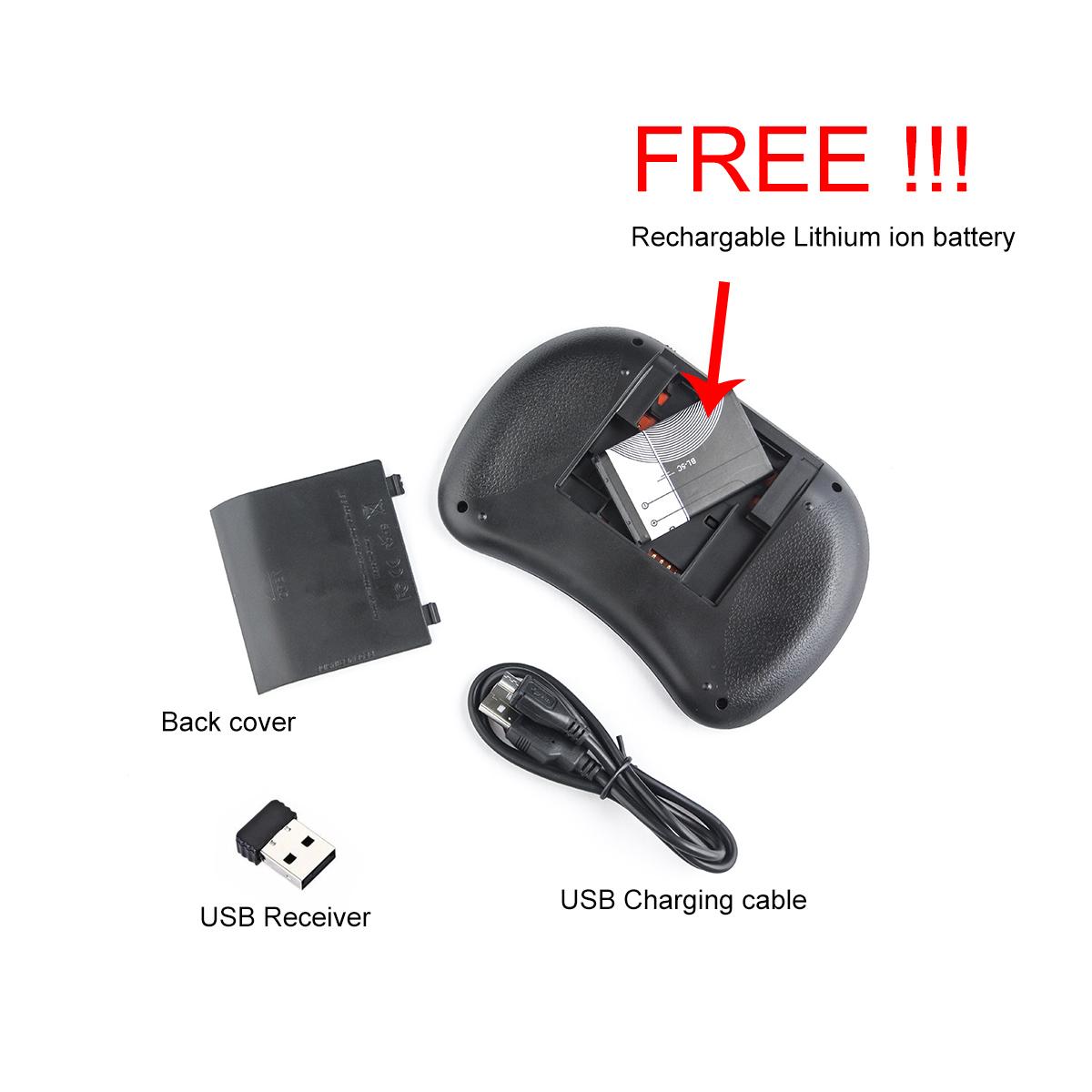 3 Colour Backlit Wireless Mini Keyboard With Touchpad Mouse- Gaming - Rechargeable - Wireless Mouse Keyboard COMBO For Android TV Box /  PC / Laptop. 