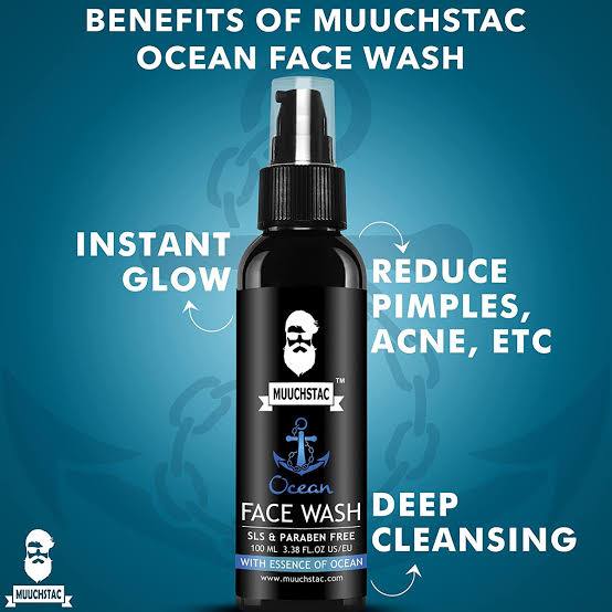 Muuch.stac Ocean Face Wash for Men (Made in India). 