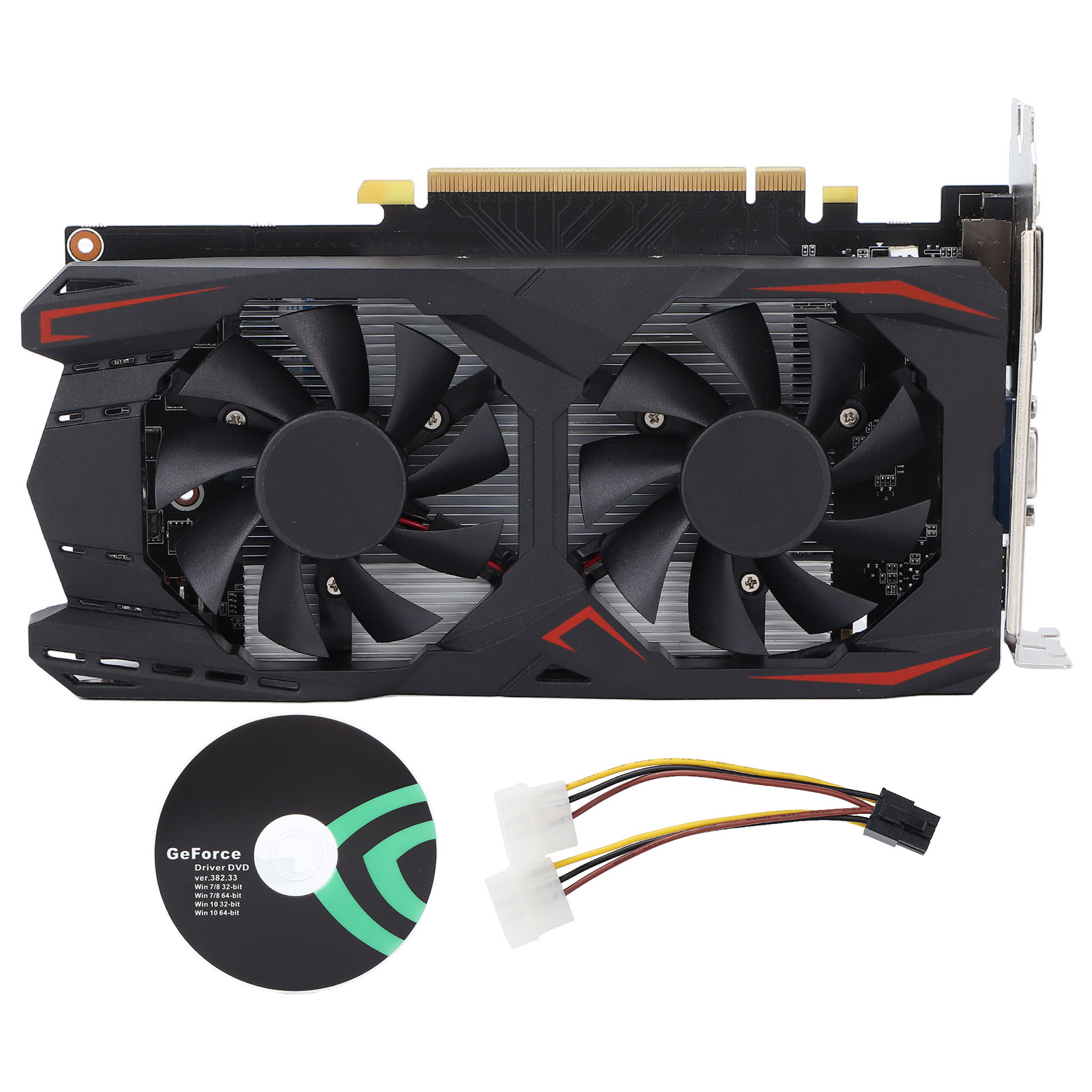 Graphics Card GTS 450 Graphics Card 1.5G Video Memory GDDR5 Dual Fan Computer GPU Graphics Card. 