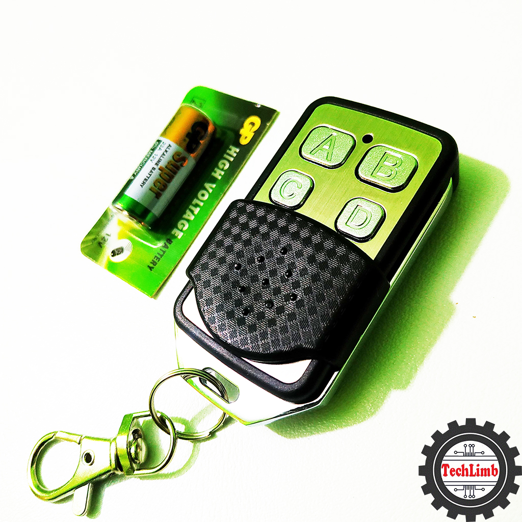RF Remote 433MHz Wireless Remote Control with 4 Keys - Radio Frequency Control for Home and Appliances - TechLimb. 