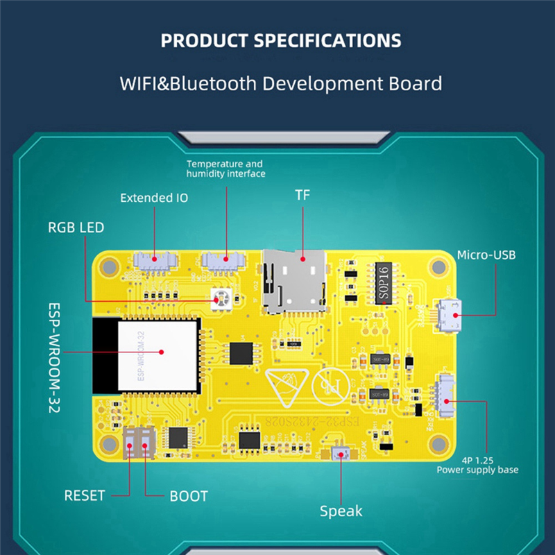 ESP32 240x320 Smart Display Screen 2.8 Inch LCD for LVGL WIFI&Bluetooth Development Board 2.8Inch TFT Module Easy Install. 